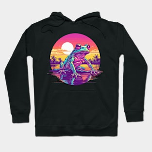 This synthwave frog is living his best life Hoodie